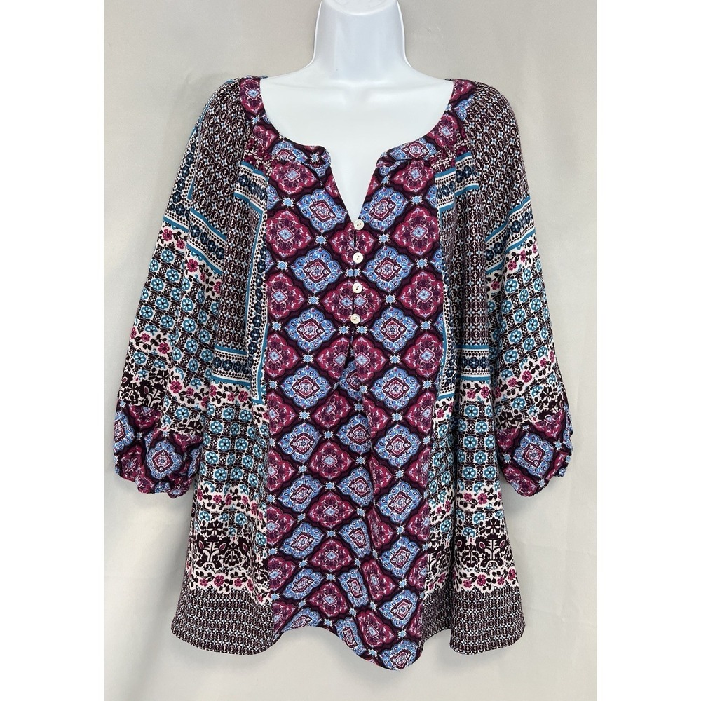 New Directions Women's Top Blouse Floral Sz‎ 3X Plus